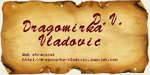 Dragomirka Vladović vizit kartica